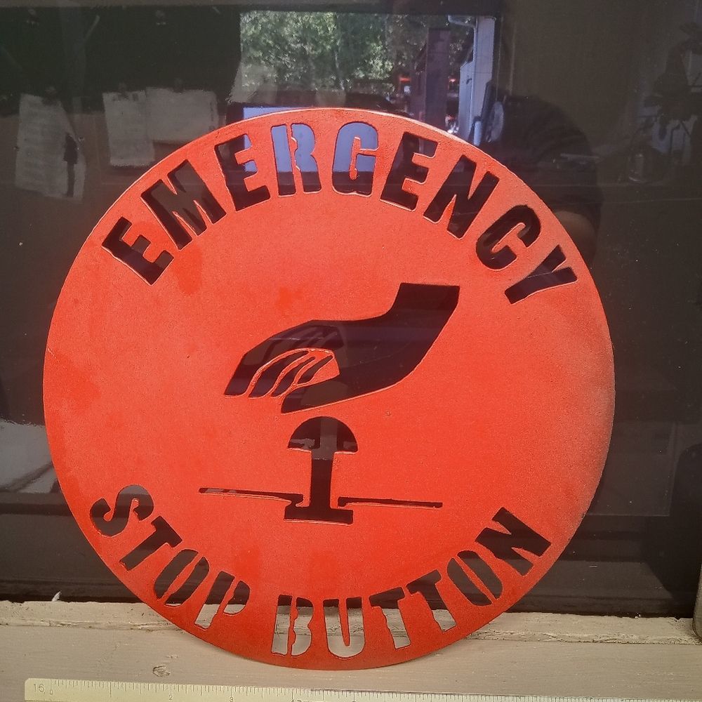 Emergency stop button 🛑 sign - Picture 2 of 5